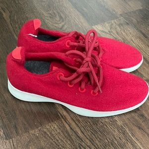 Allbird red sneakers